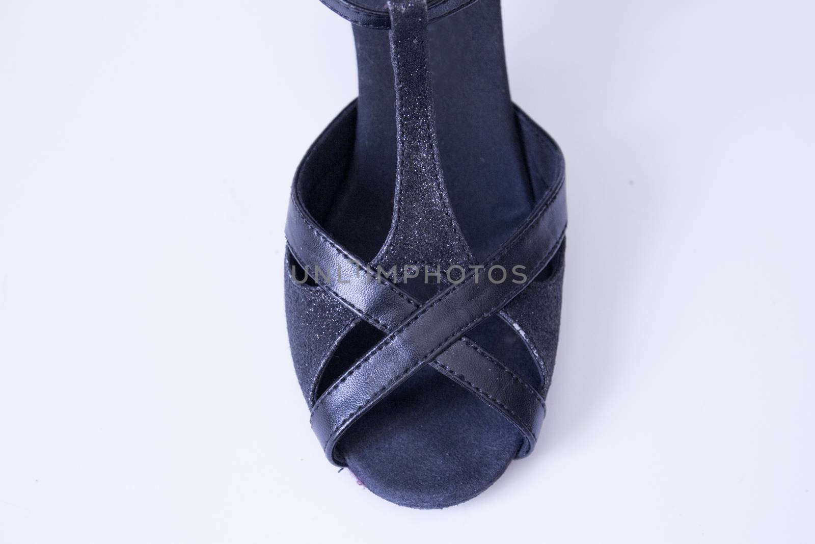 Women sandal for Latin dance seen from behind