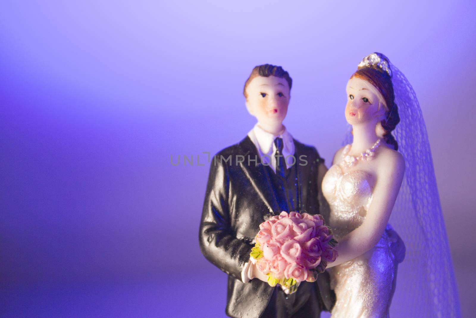 Newlyweds embraced bride and groom