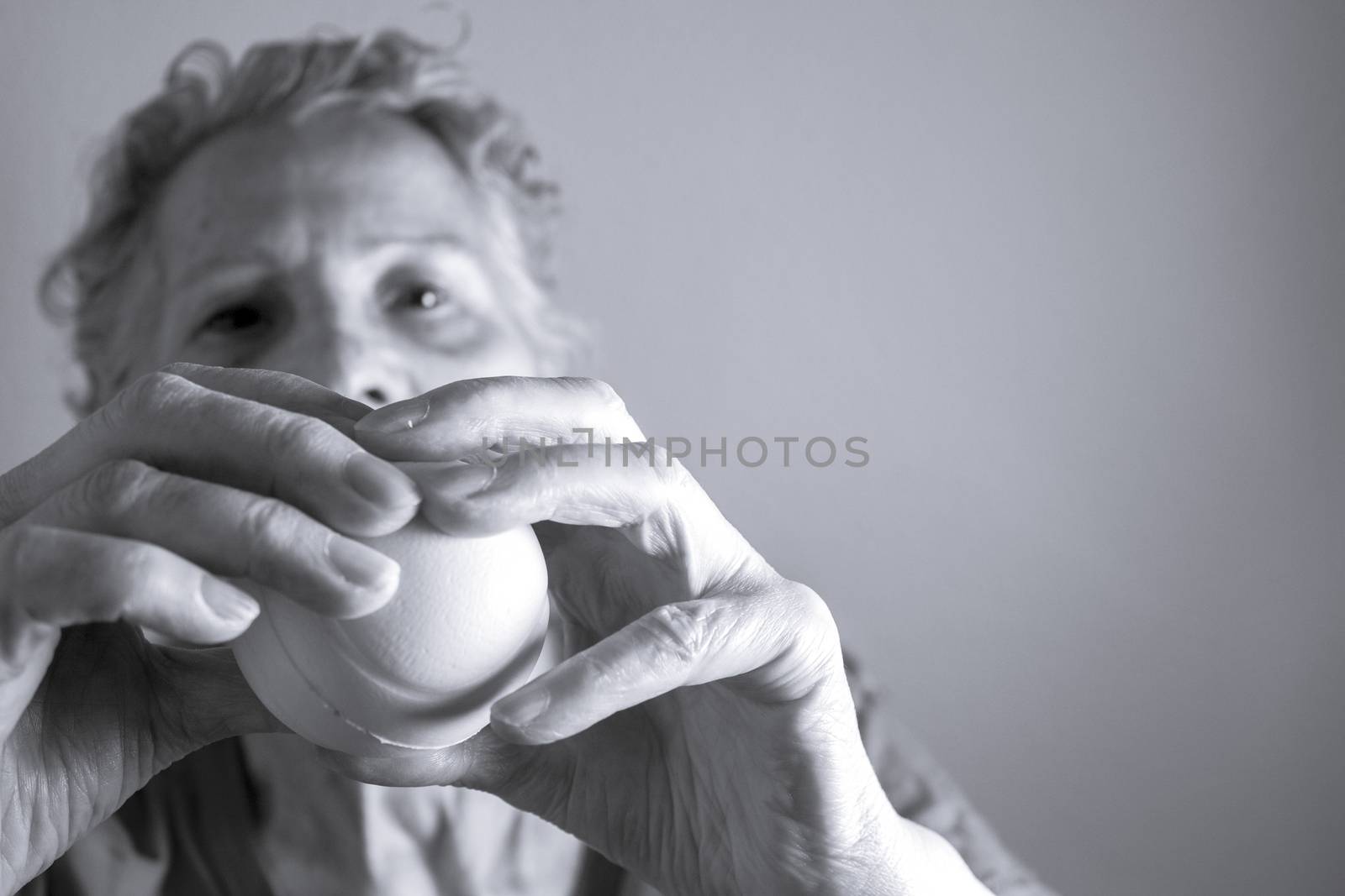 Rehabilitation exercises for an older woman with cerebral stroke