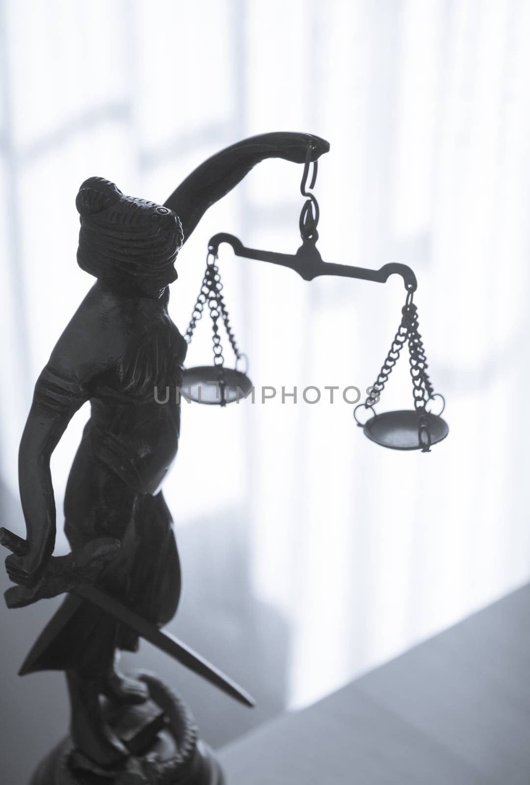 Metal statue symbol of justice Themis. This figure has not specific author, no model release needed.