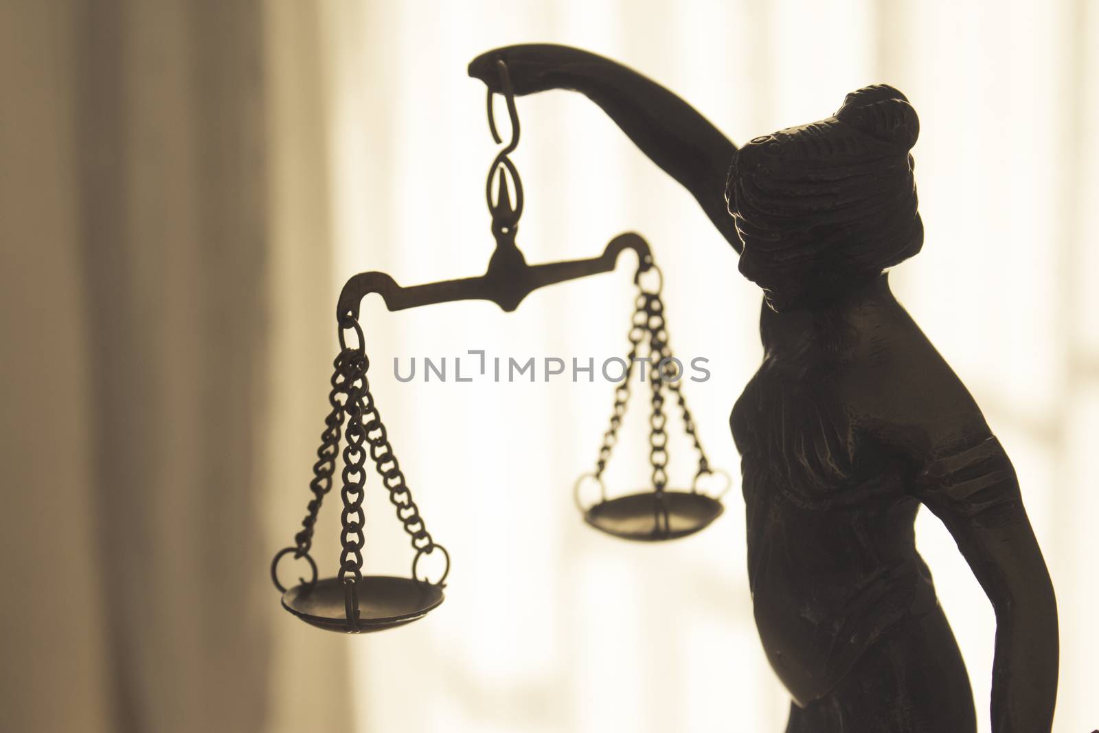 Metal statue symbol of justice Themis. This figure has not specific author, no model release needed.