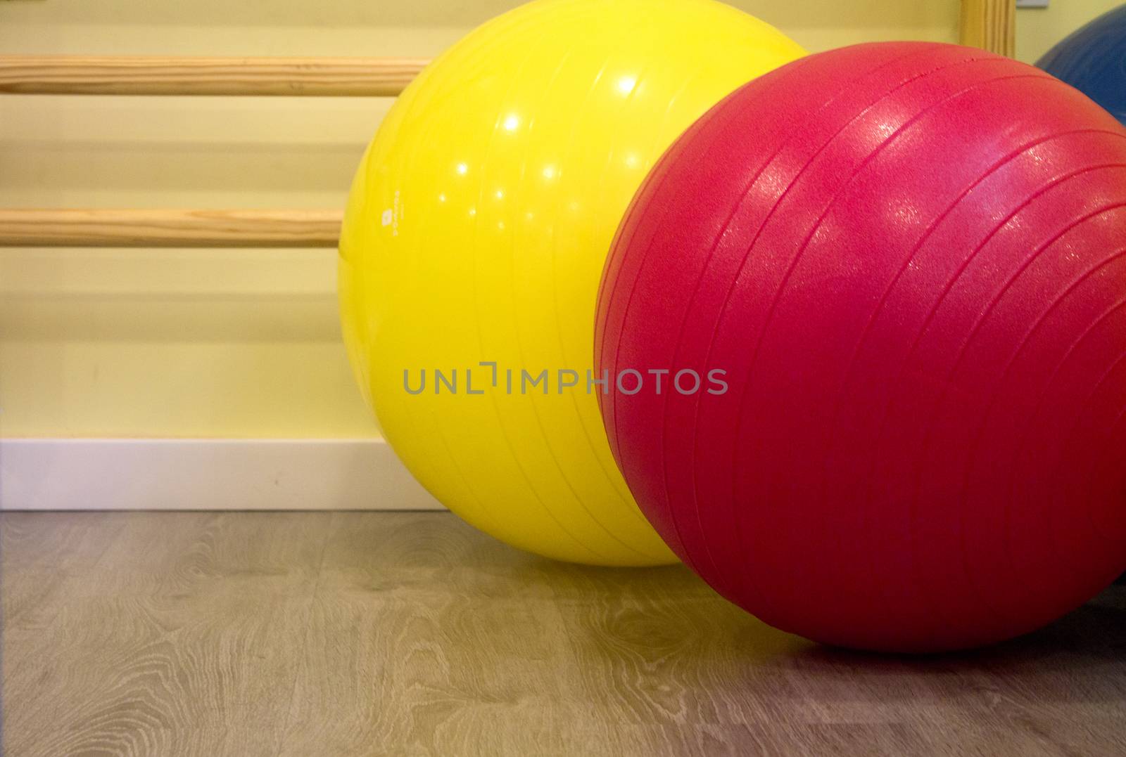 Colored balls for gymnastics and pilates classes