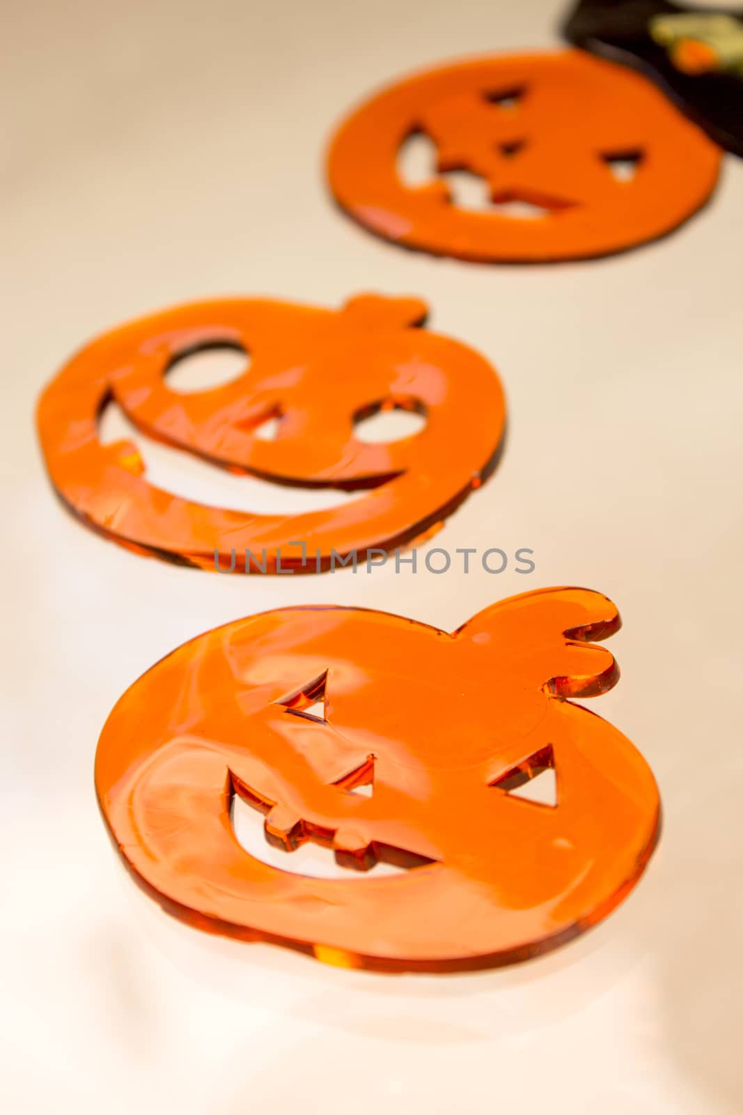 Pumpkin with face drawn for halloween.