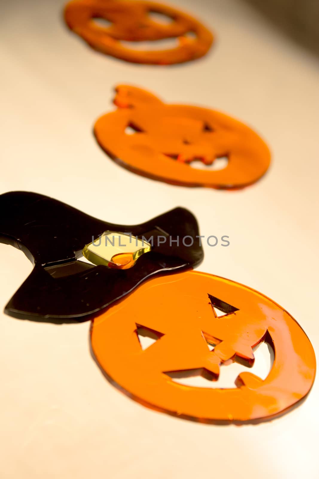 Pumpkin with face drawn for halloween.