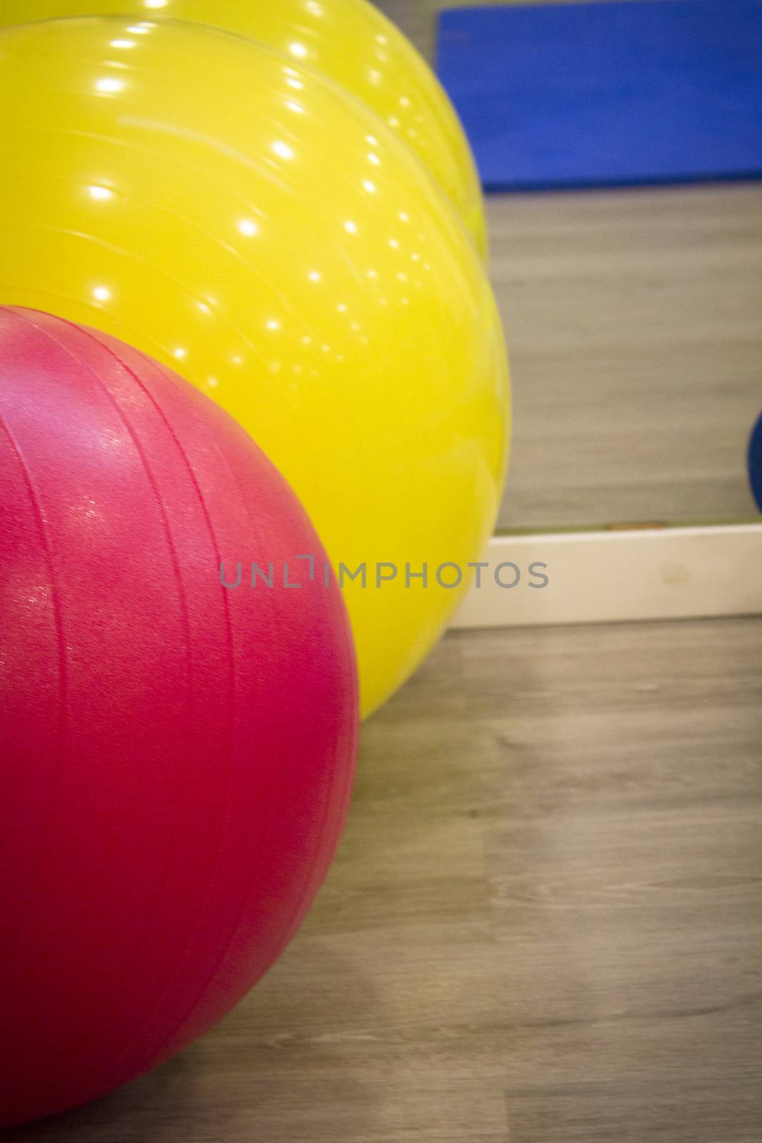 Colored balls for gymnastics and pilates classes