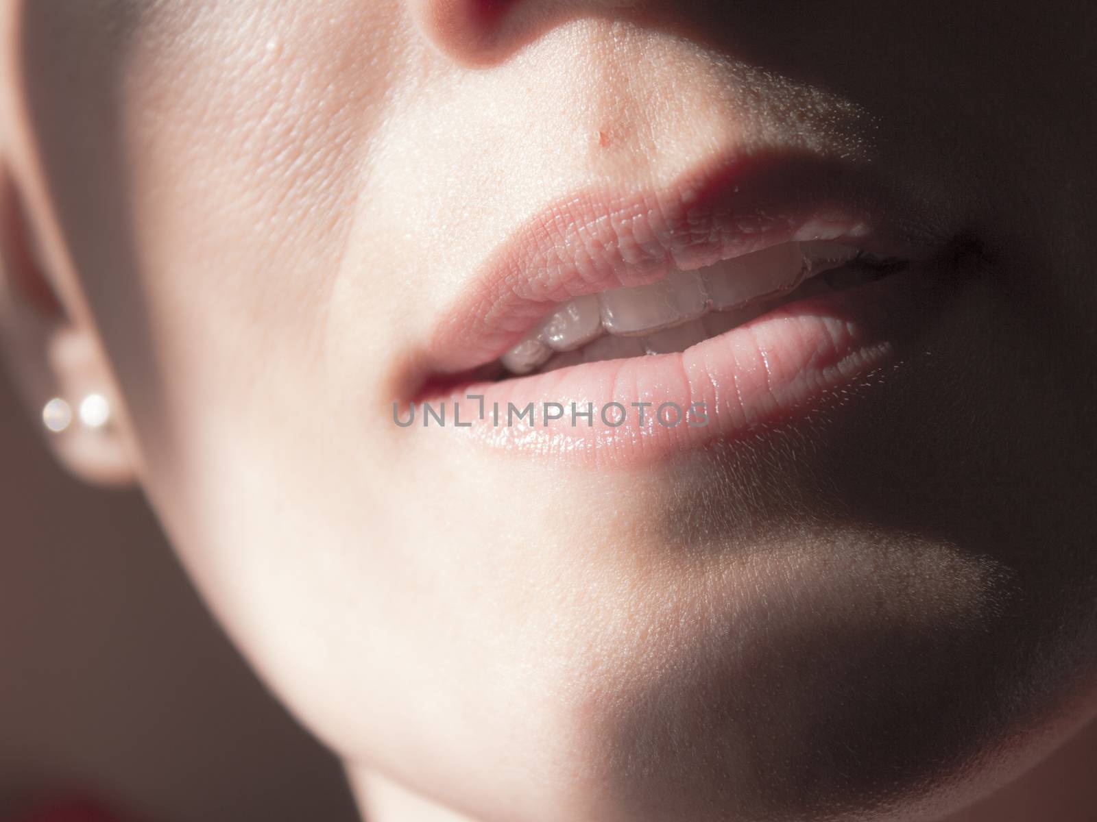 Sensual woman lips without makeup by GemaIbarra