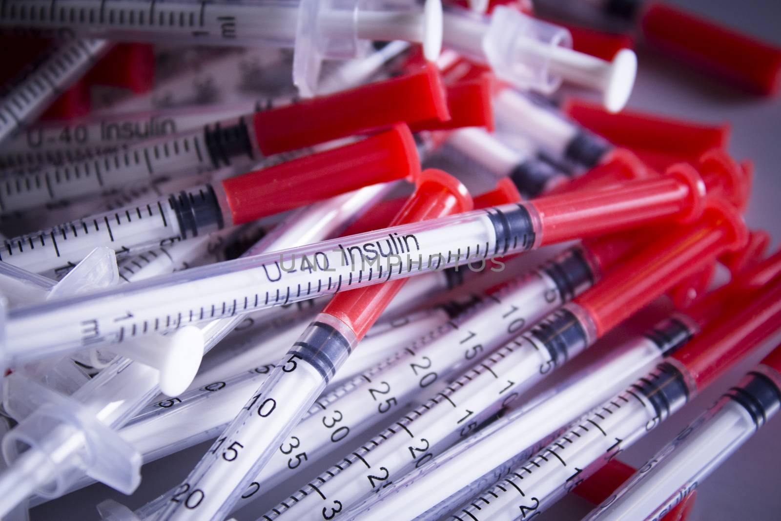 Syringes for insulin of 40 units of measure