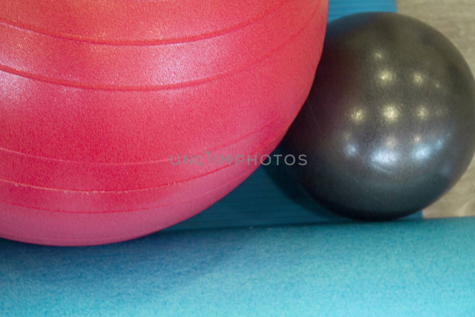 Colored balls for gymnastics and pilates classes