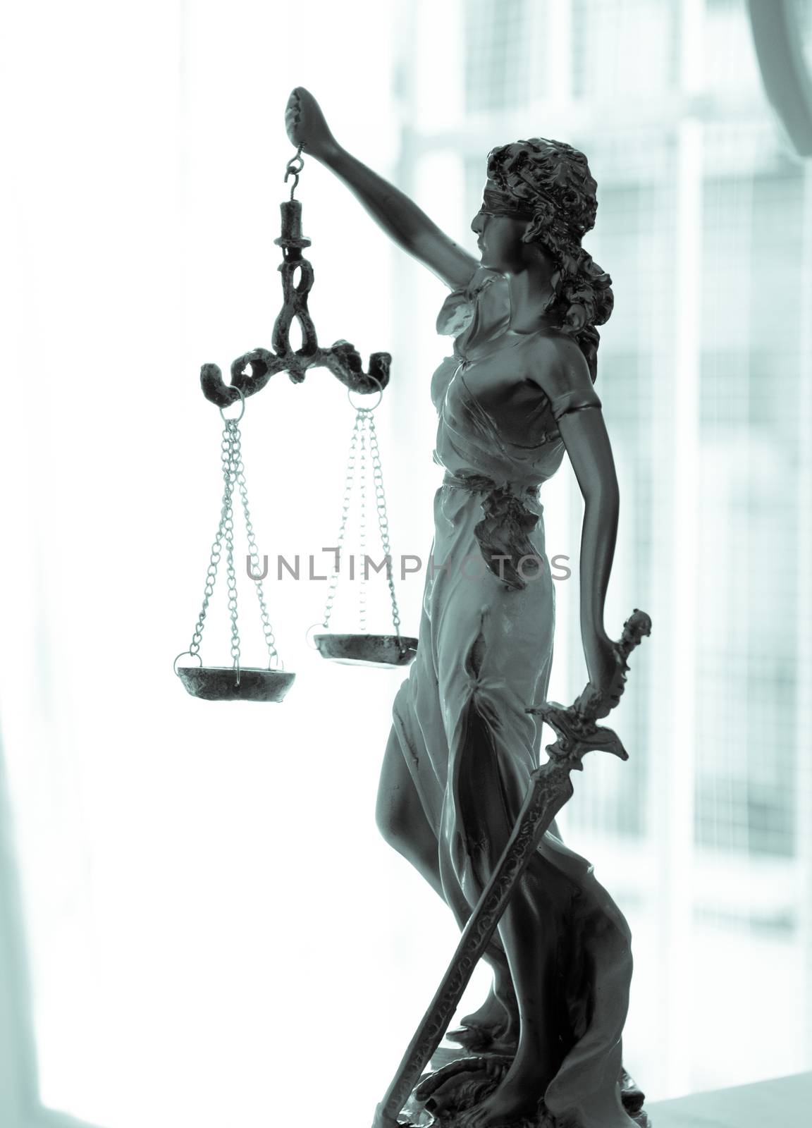 White female statue symbol of justice Themis. This figure has not specific author, no model release needed.