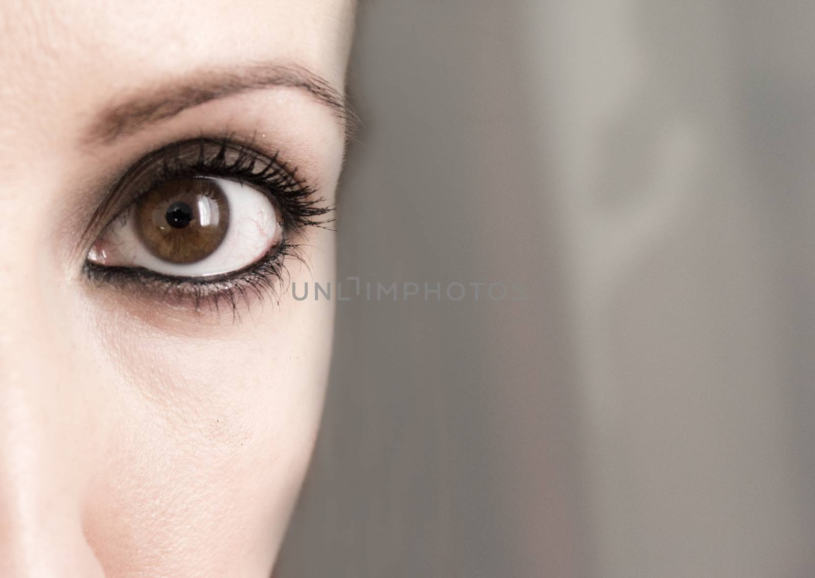 Look of sensual woman with eye makeup