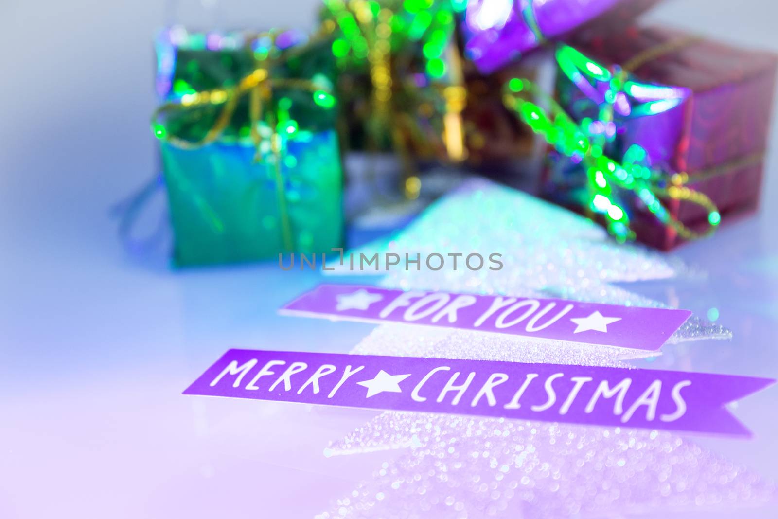 Background with variety of Christmas decoration. Merry Christmas