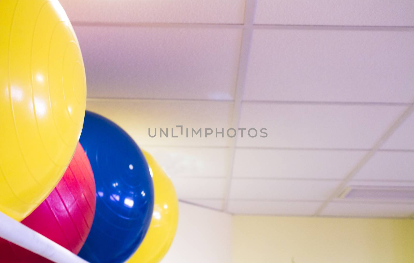 Colored balls for gymnastics and pilates classes