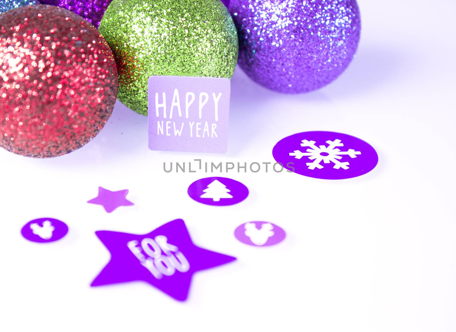 Background with variety of Christmas decoration. Merry Christmas