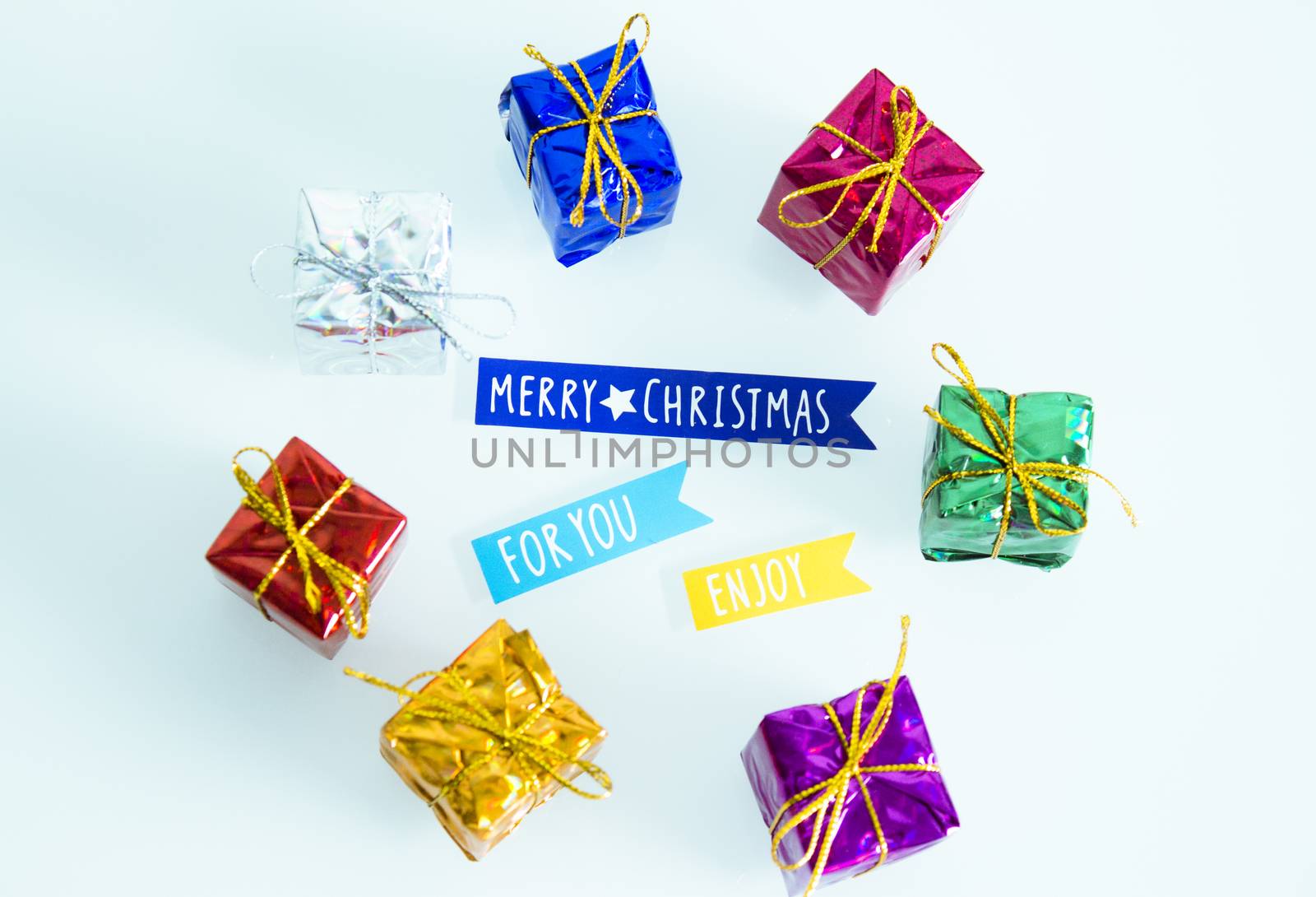 Background with variety of Christmas decoration. Merry Christmas