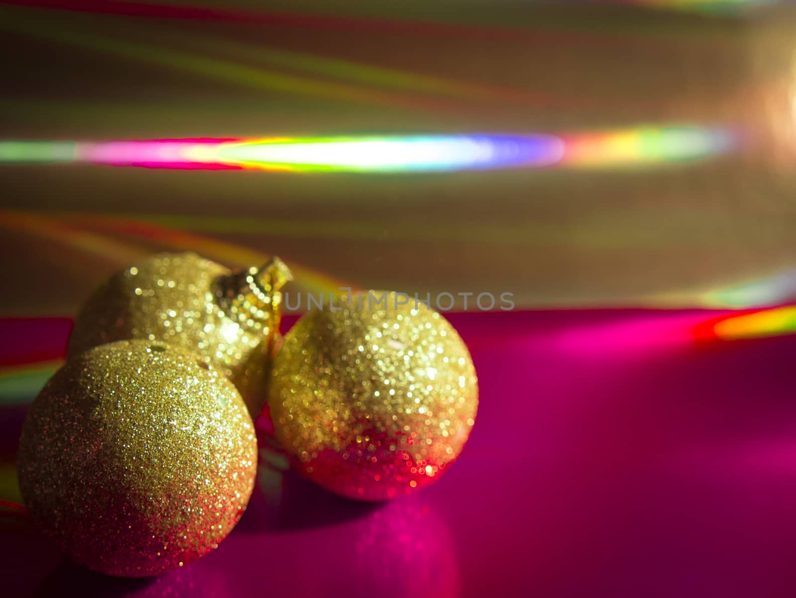 Beautiful and varied bright Christmas decoration