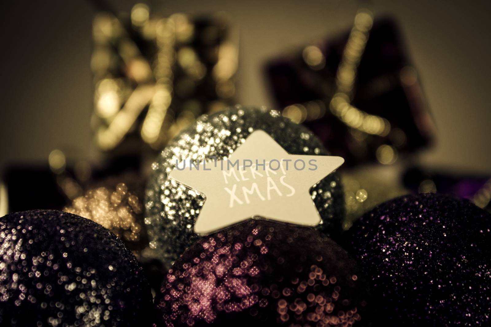 Background with variety of Christmas decoration. Merry Christmas