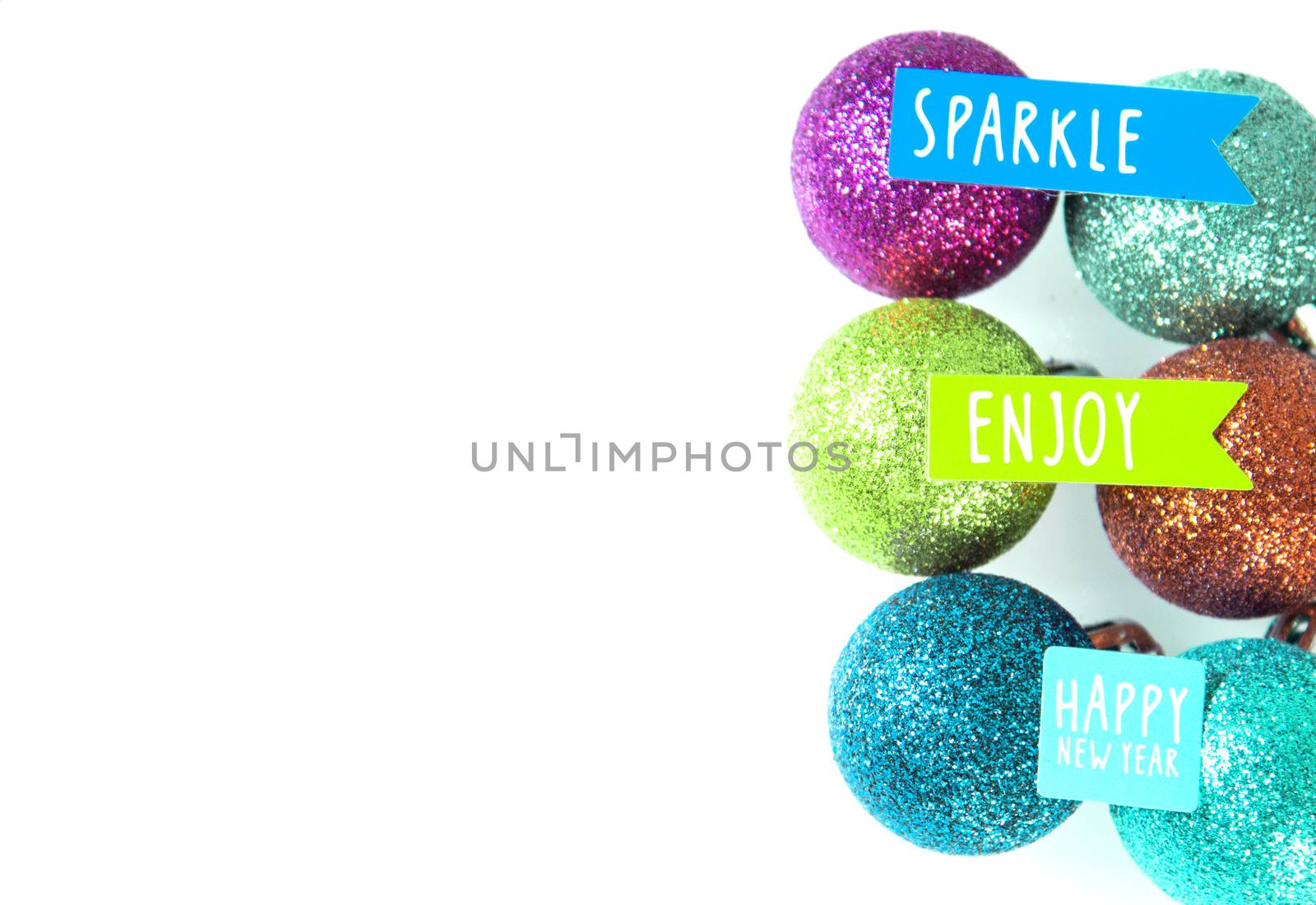 Background with variety of Christmas decoration. Merry Christmas