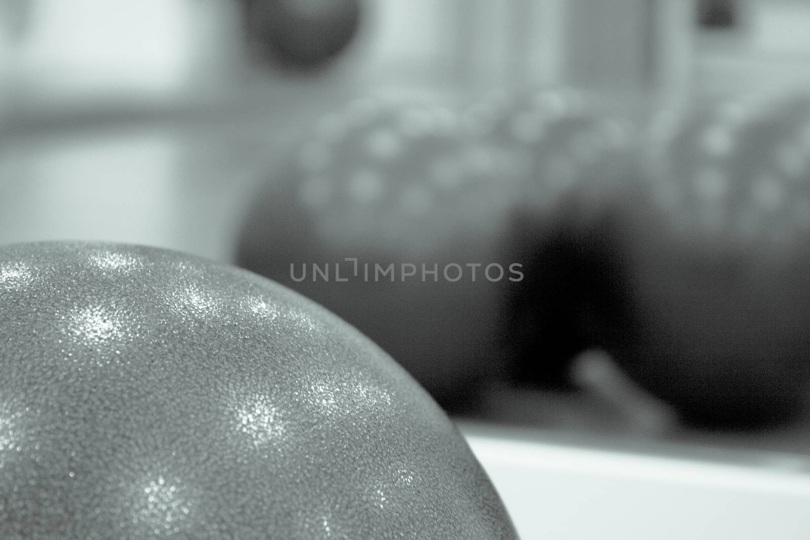 Medium size black balls for pilates exercises