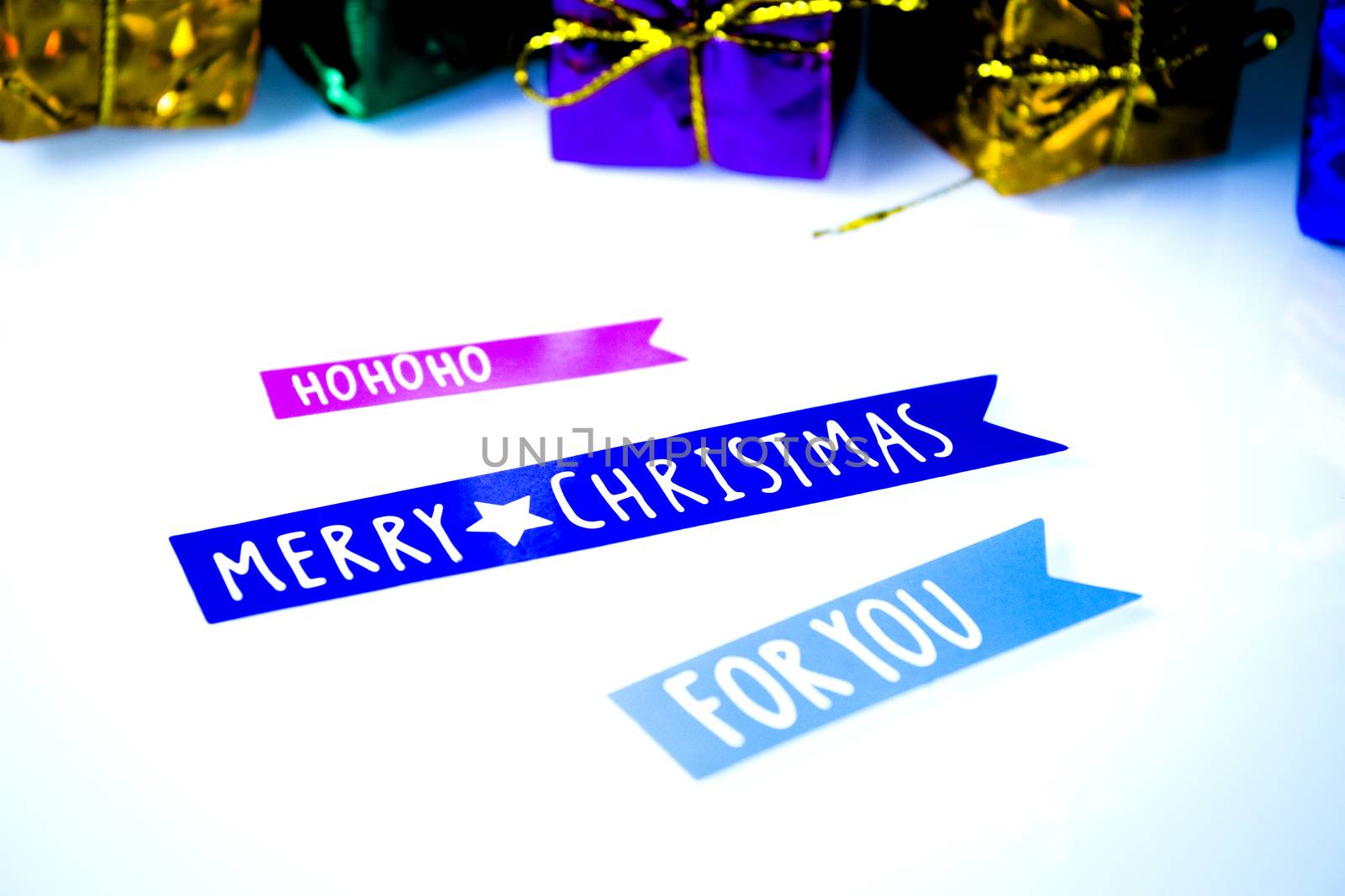 Background with variety of Christmas decoration. Merry Christmas