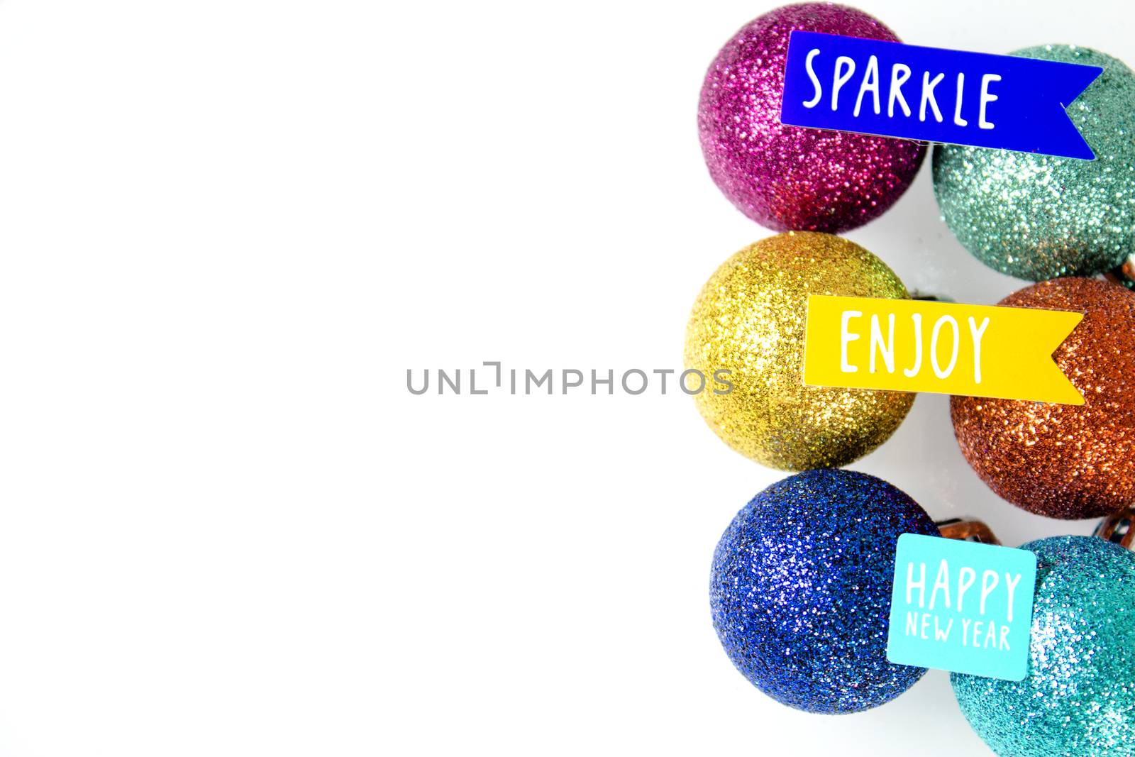Background with variety of Christmas decoration. Merry Christmas