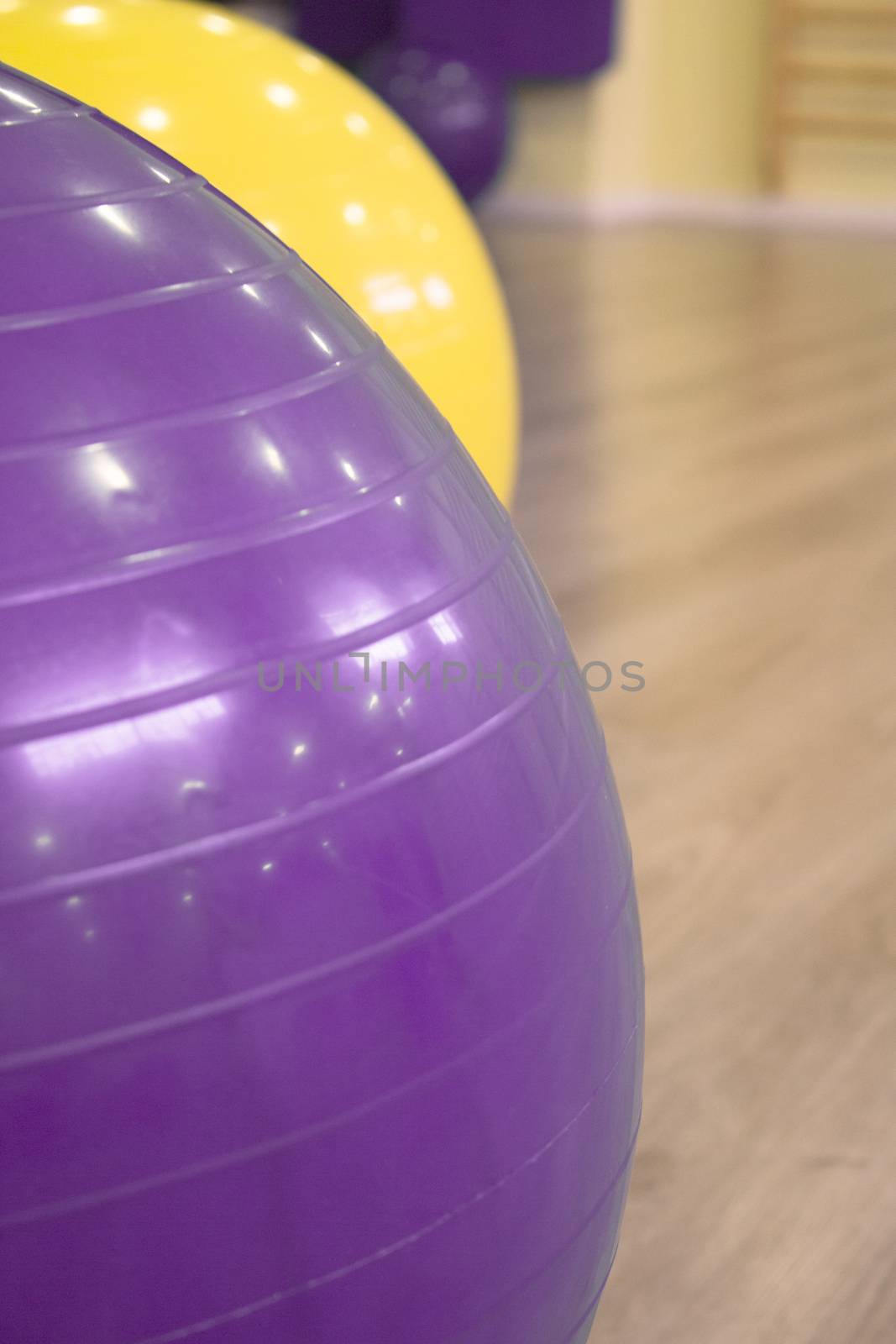 Colored balls for gymnastics and pilates classes