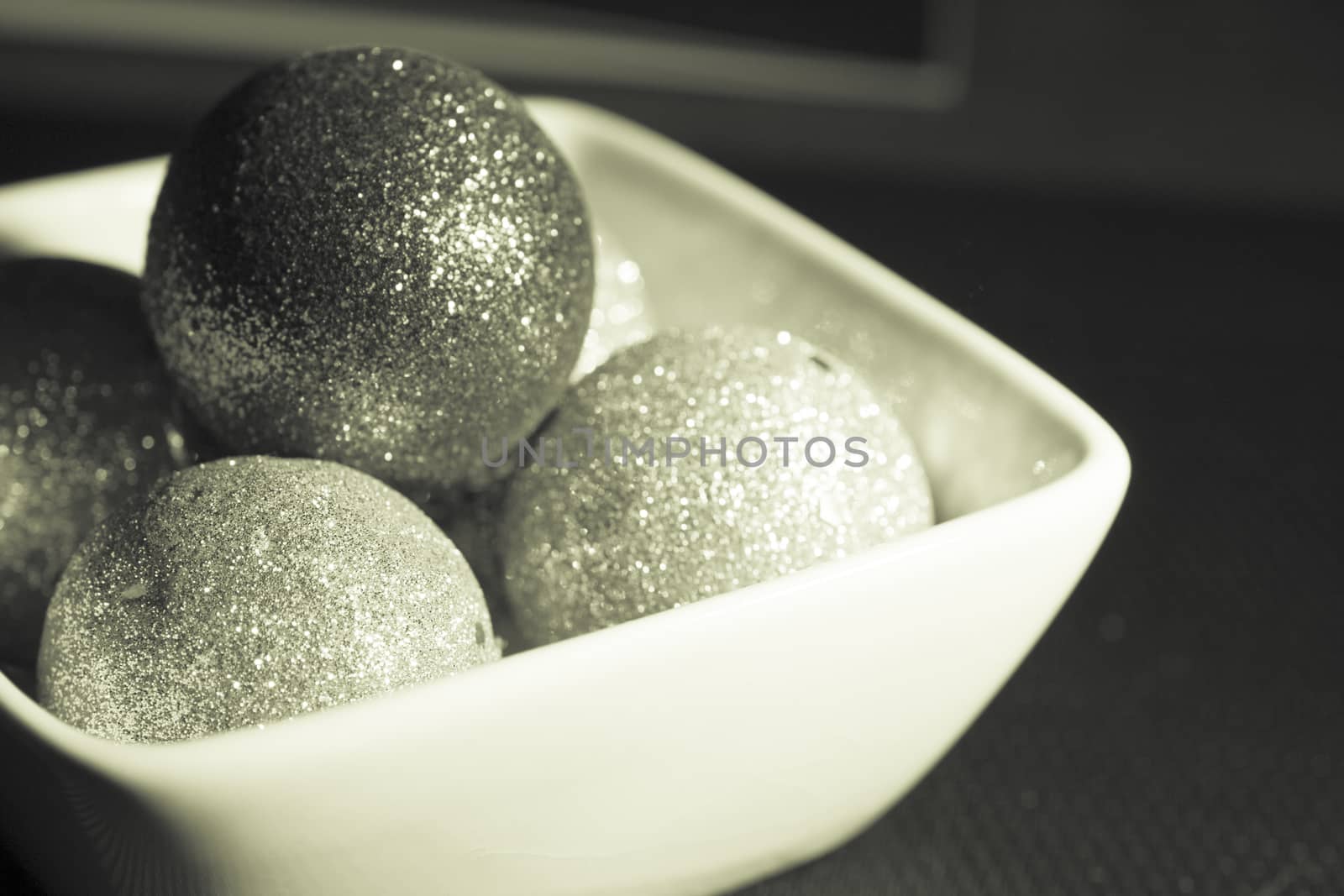 Beautiful and varied bright Christmas decoration