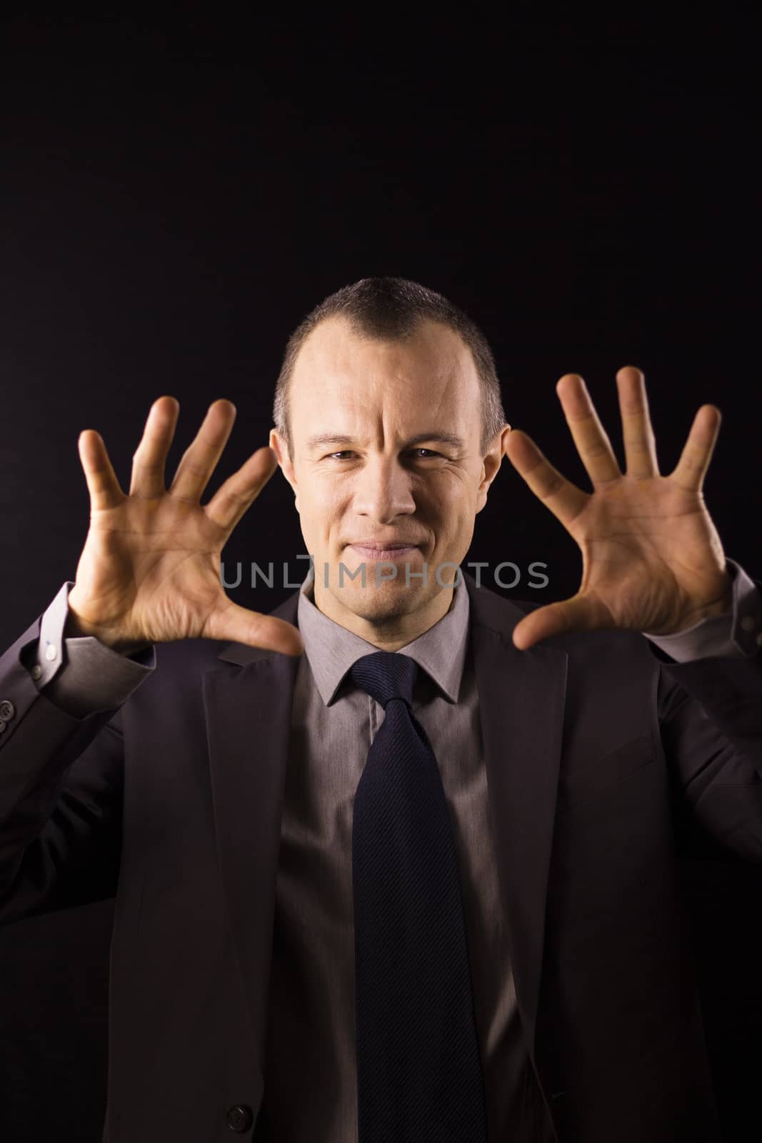 Businessman in suit and tie