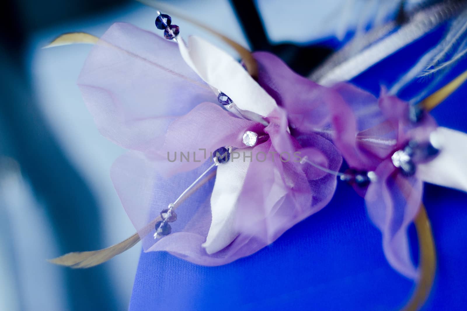 Decoration for the hairstyle of a woman as a wedding guest