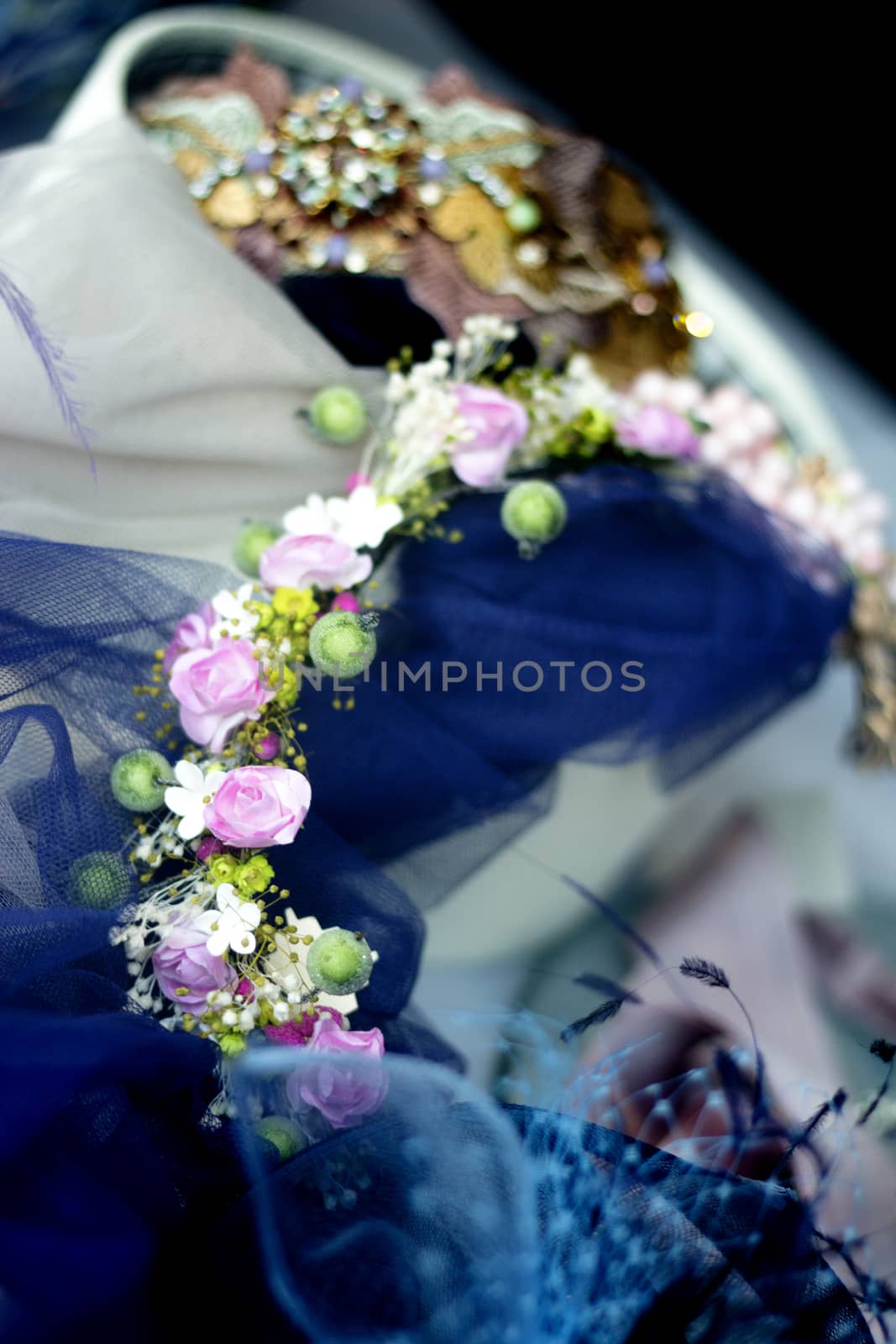 Decoration for the hairstyle of a woman as a wedding guest