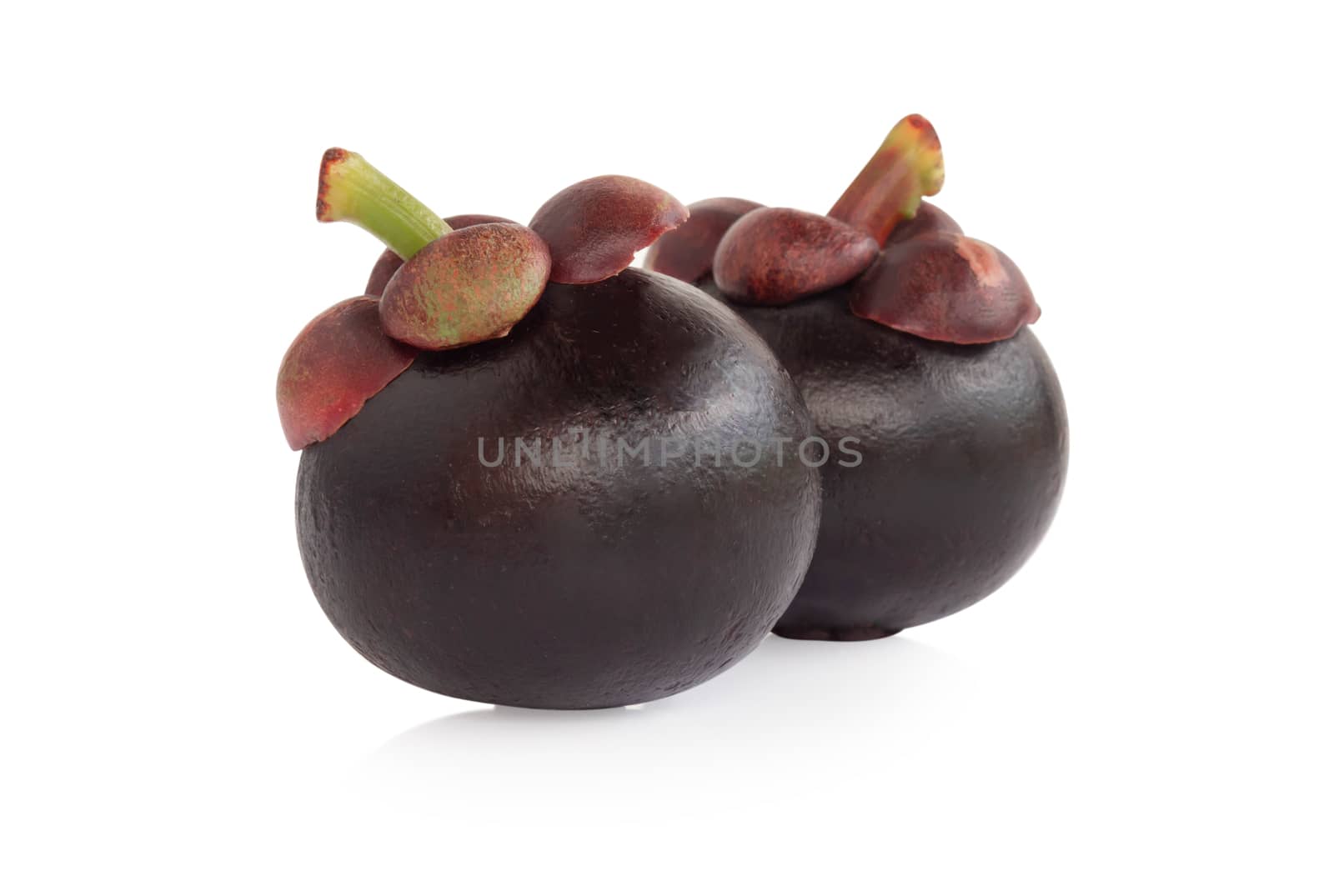 Fresh mangosteen fruit isolated on white background by pt.pongsak@gmail.com