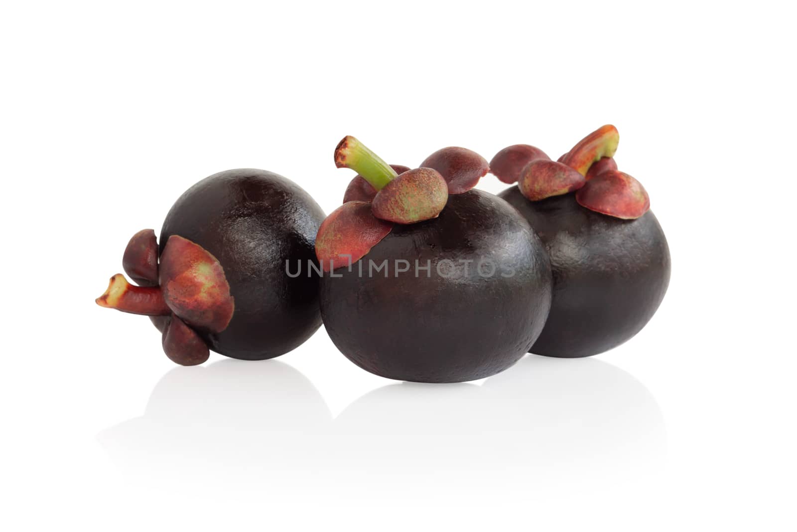 Fresh mangosteen fruit isolated on white background by pt.pongsak@gmail.com