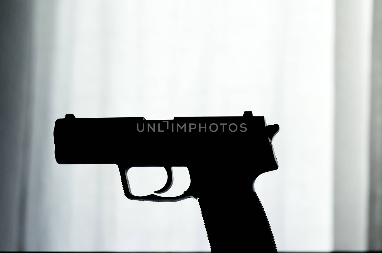 Isolated pistol without people