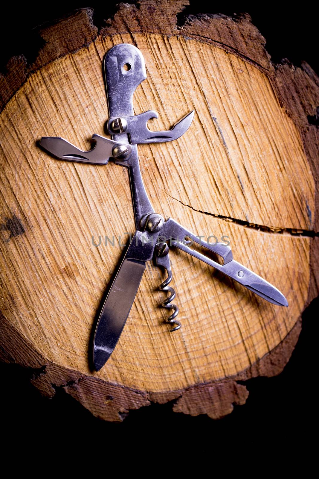 Modern sculpture made with recycled materials.  Similar to human emotions and gestures.