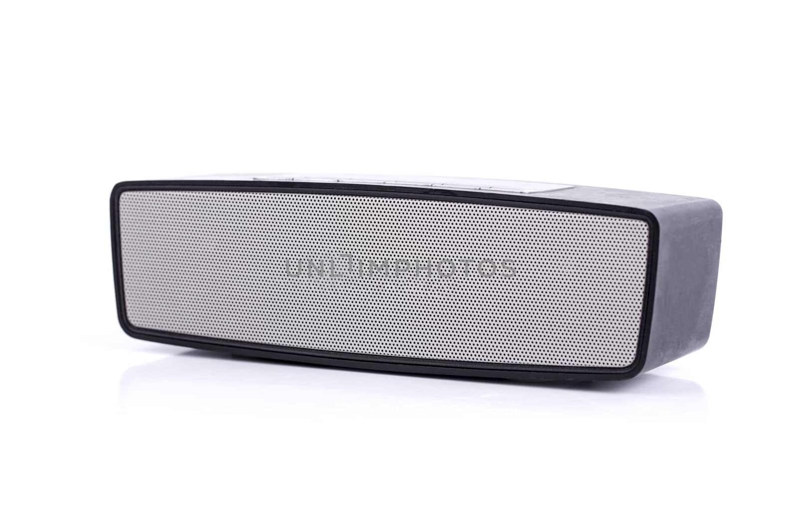 Wireless Bluetooth Speaker Isolated on White Background by Mizkit