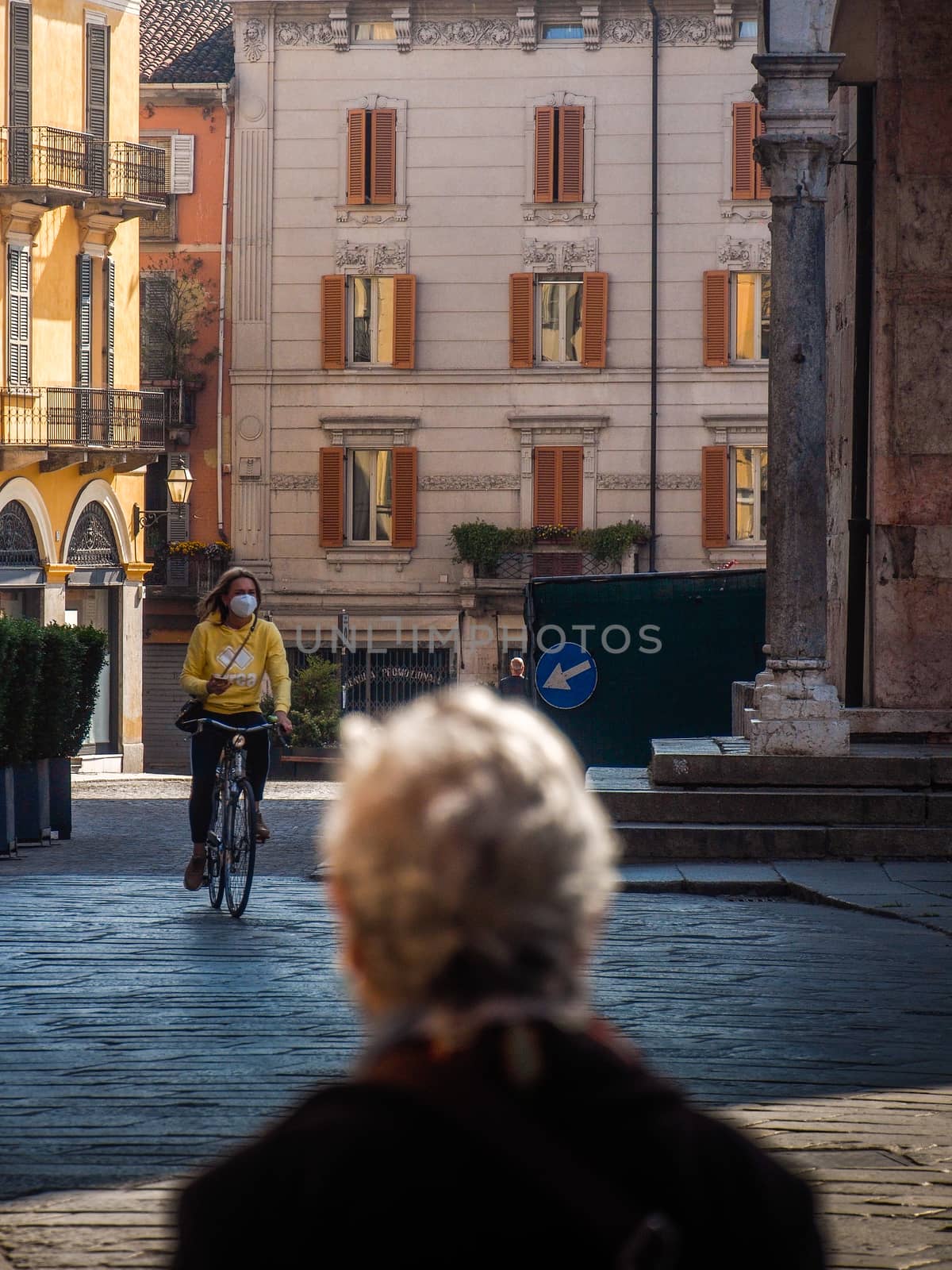 Cremona, Lombardy, Italy - May  5 6 7  2020 - social distancing  by verbano