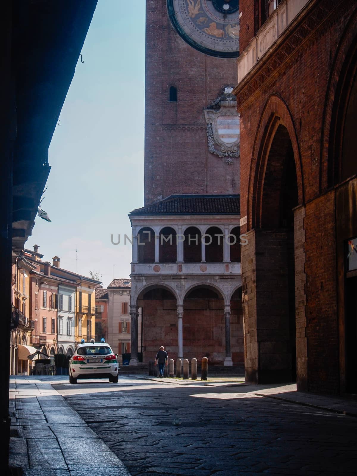 Cremona, Lombardy, Italy - May  5 6 7  2020 - a deserted city  d by verbano