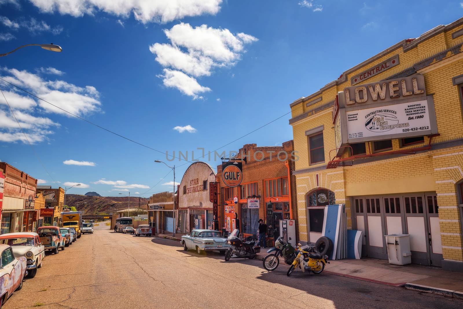 Historic Erie street in Lowell, now part of Bisbee, Arizona by nickfox