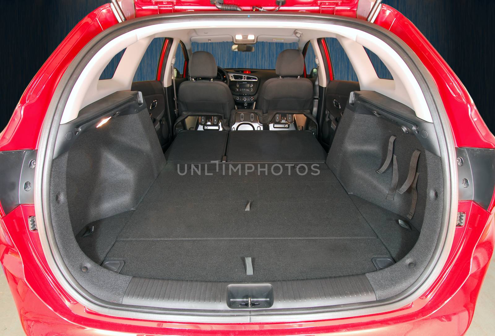 Empty trunk of the small passenger car