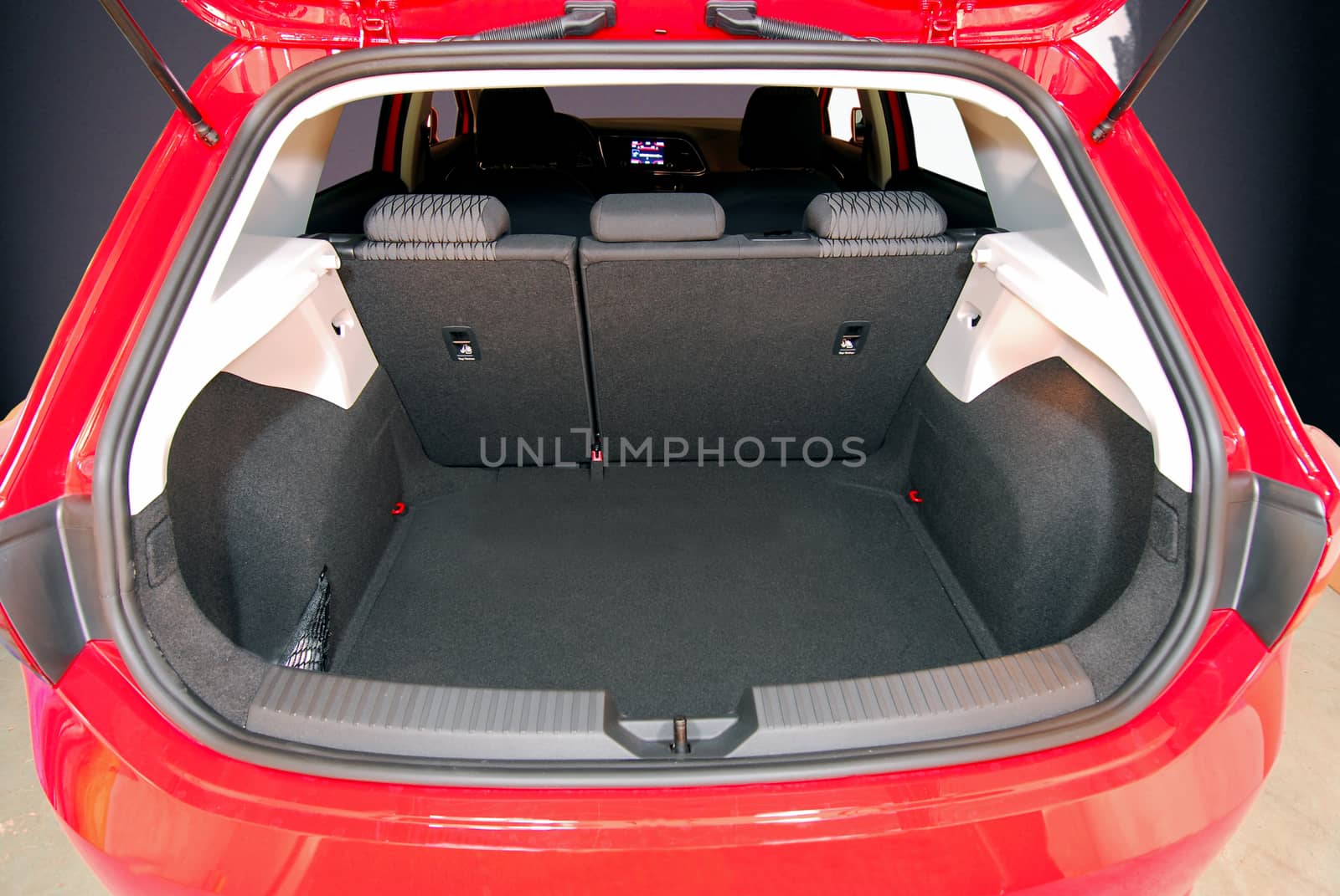 Empty trunk of the small passenger car