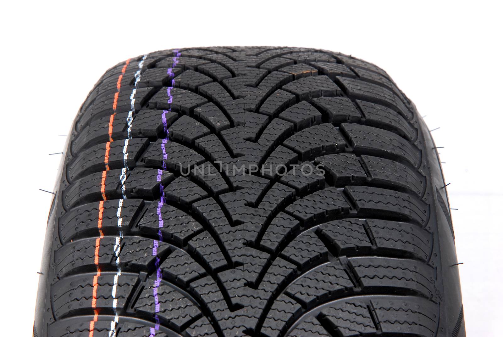 Fragment A brand new modern winter car tire