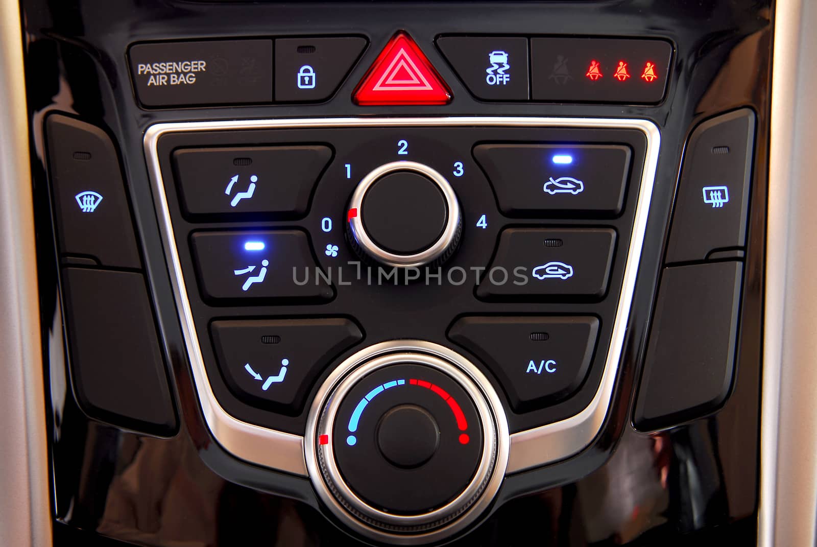 manual switch board in the car