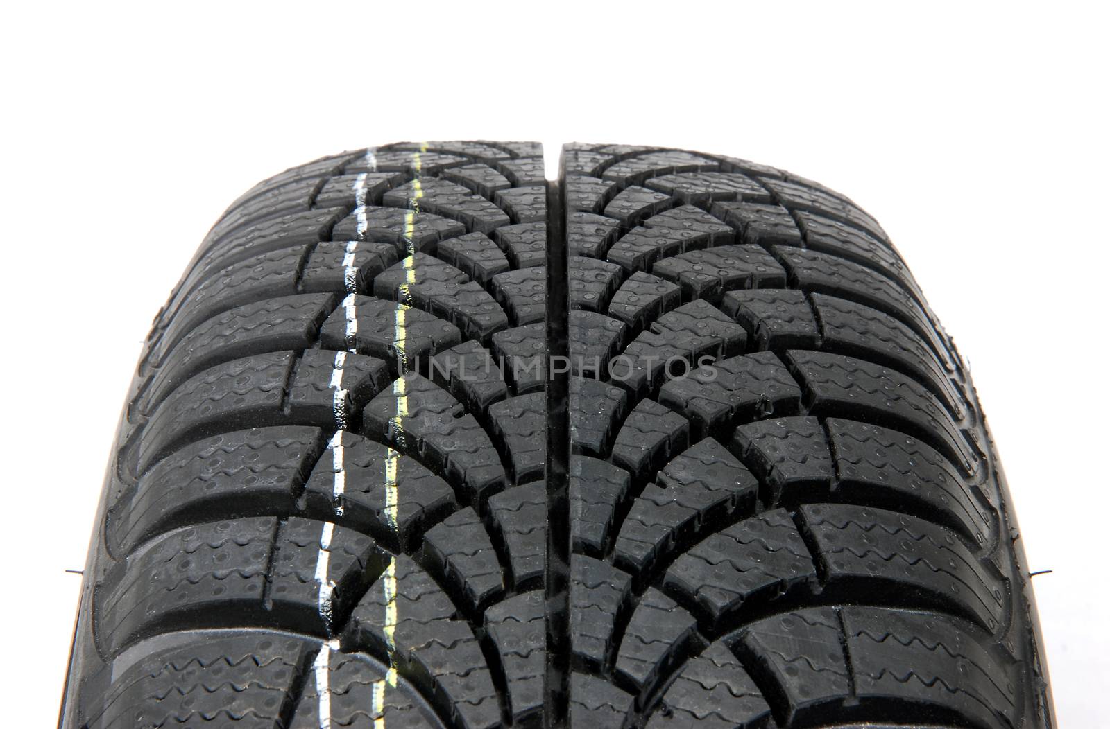 Fragment A brand new modern winter car tire