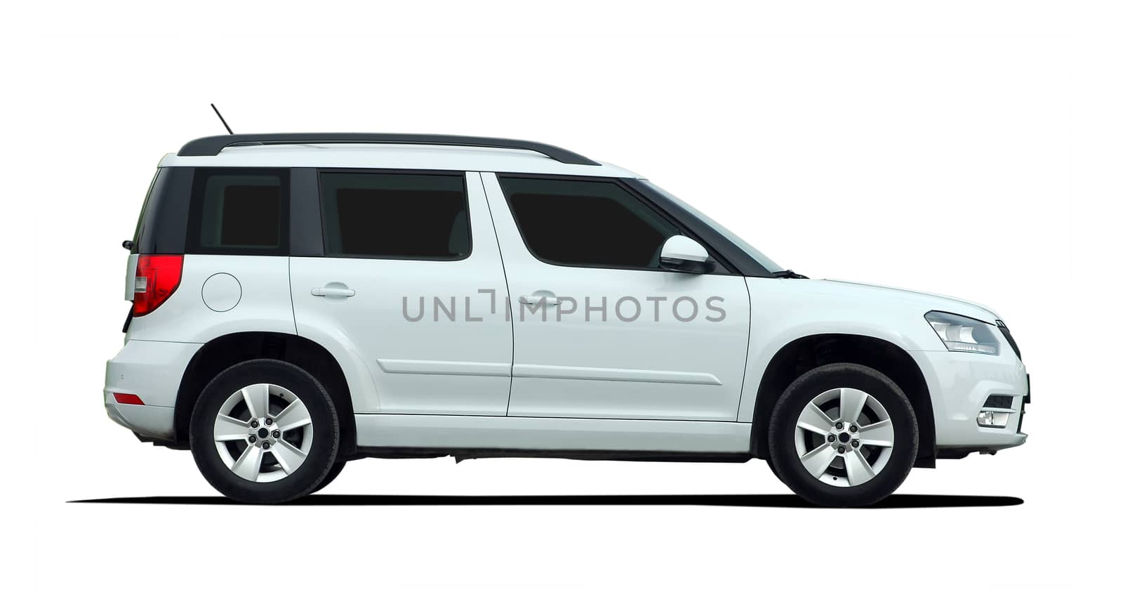 white SUV on a white background