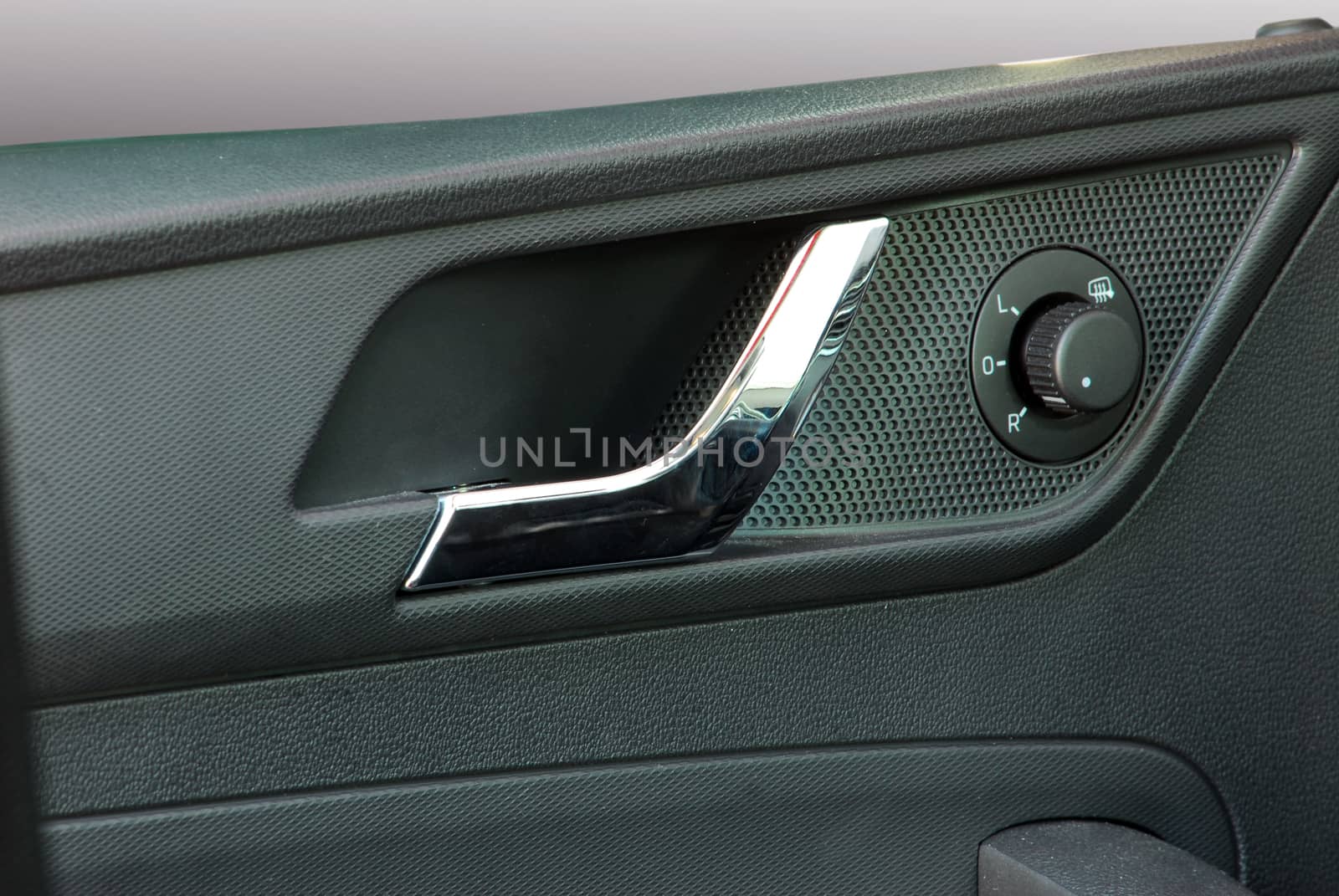 passenger car door handles and electric detail, the inside of the car