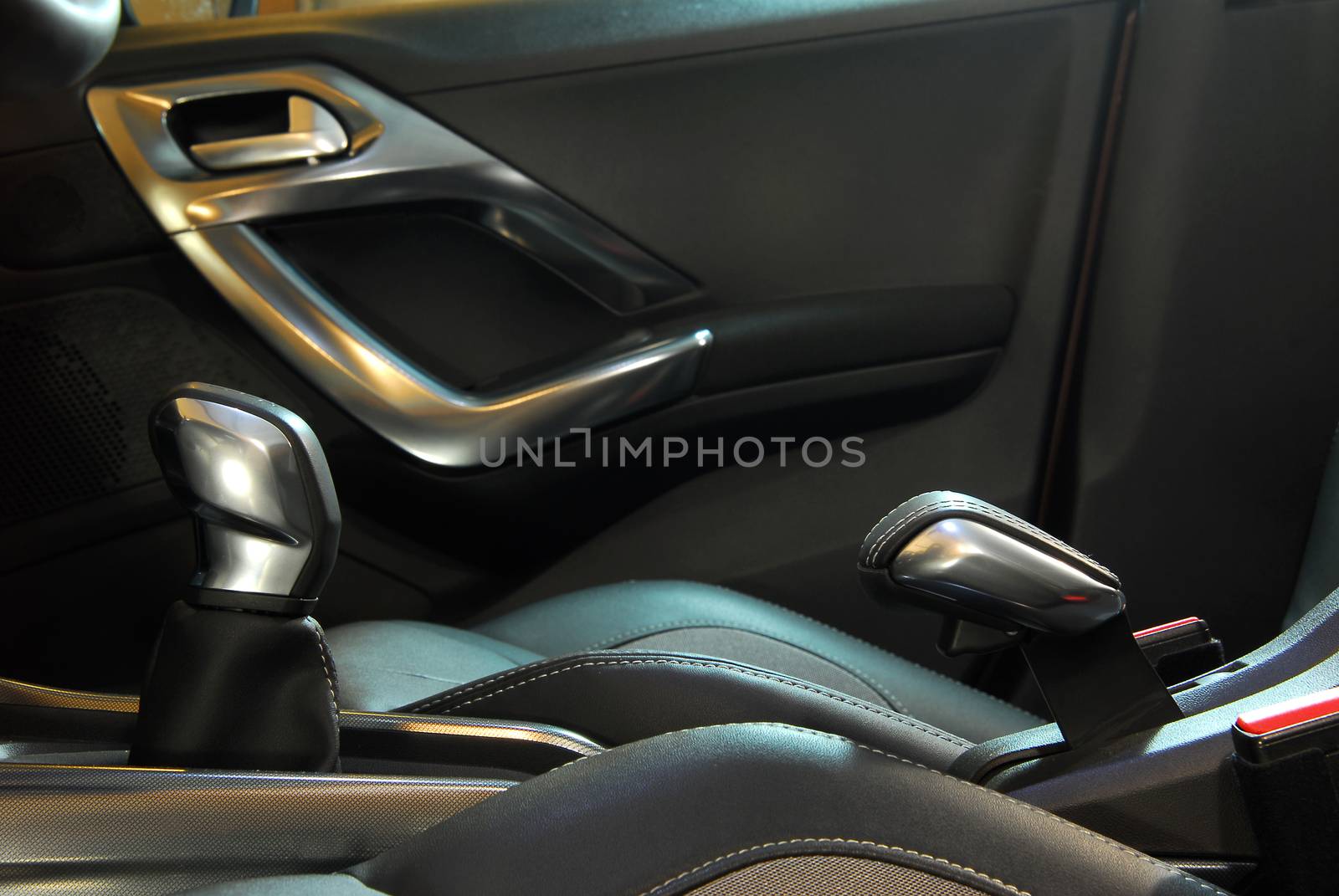 detail in the interior of the modern car