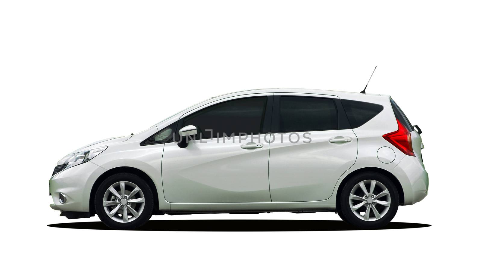 small car on white background