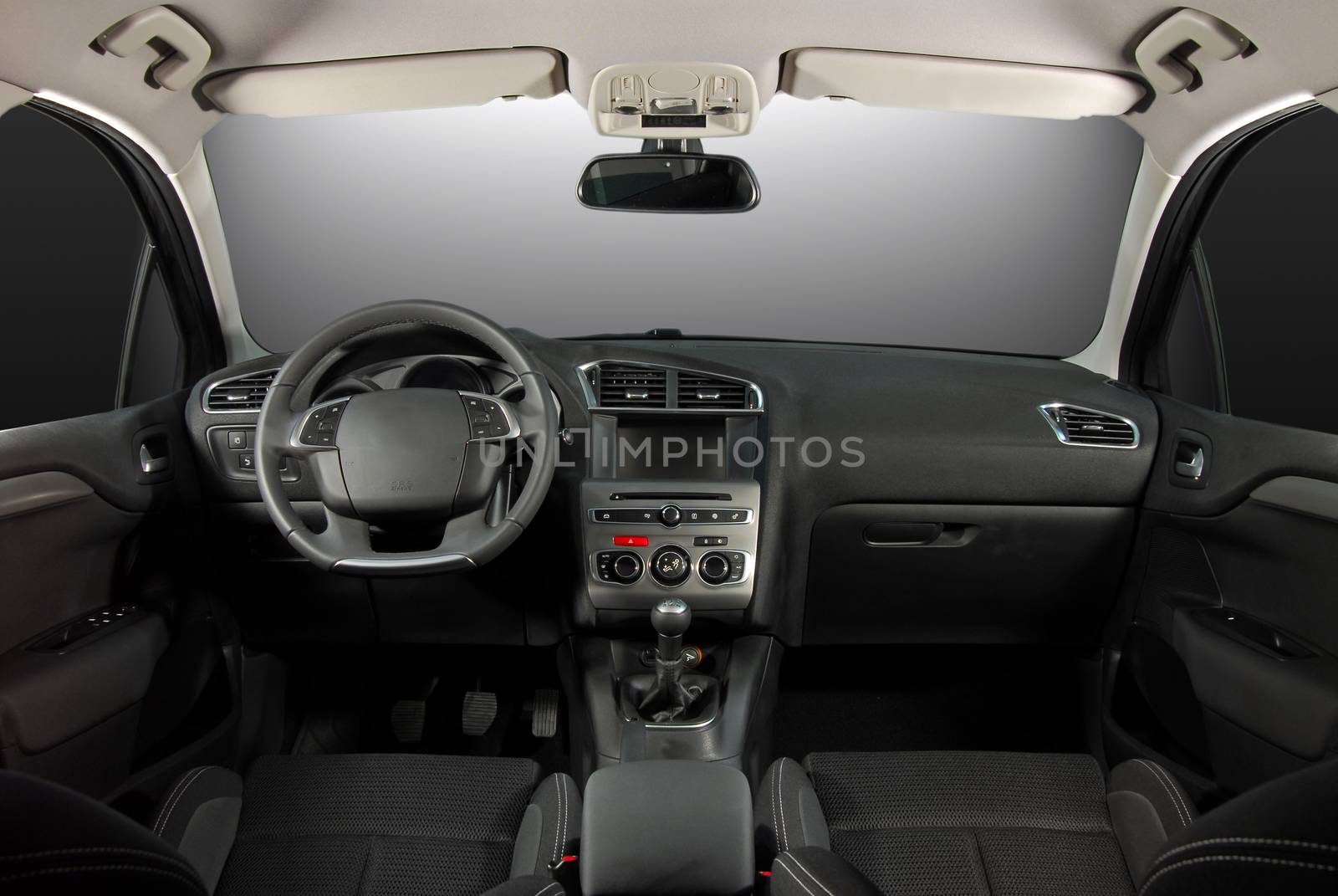 studio shot passenger car interior