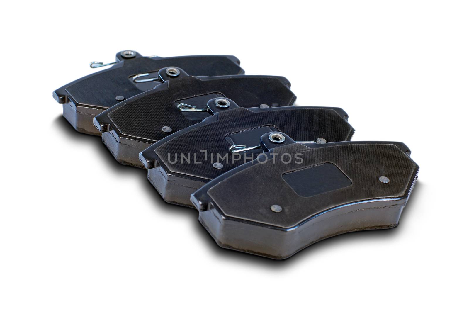 four brake pads for car, part for disc brake system