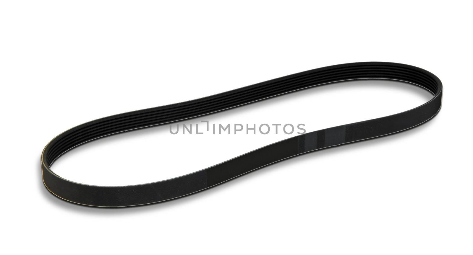 Car engine belt on white background