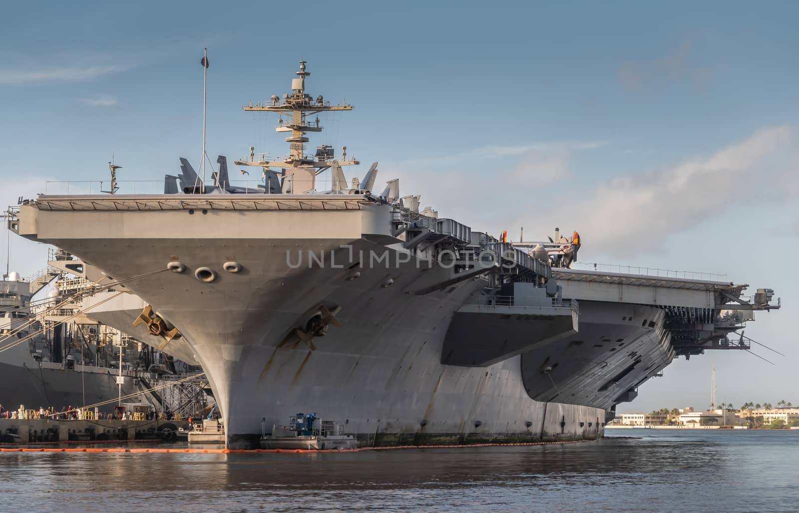 Abraham Lincoln aircraft carrier in Pearl Harbor, Oahu, Hawaii, by Claudine